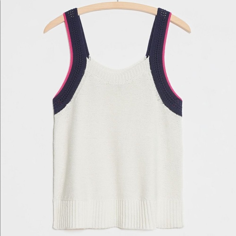 NWT Anthropologie Myrcella Knit Tank White 3X